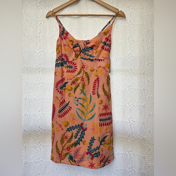 Jessica Simpson Floral Mini Sundress Size Small Linen Blend Colorful Summer NWT - Picture 12 of 12